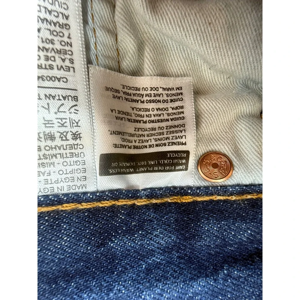 Levi Strauss Co Big E Red Tab 501 93 Mens Dark Wash Button‎ Fly Jeans W40 L32